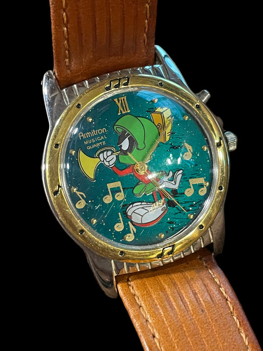 1994 Armitron Warner Bros Marvin the Martian 2200/95-6-7-8 Musical Watch New Battery