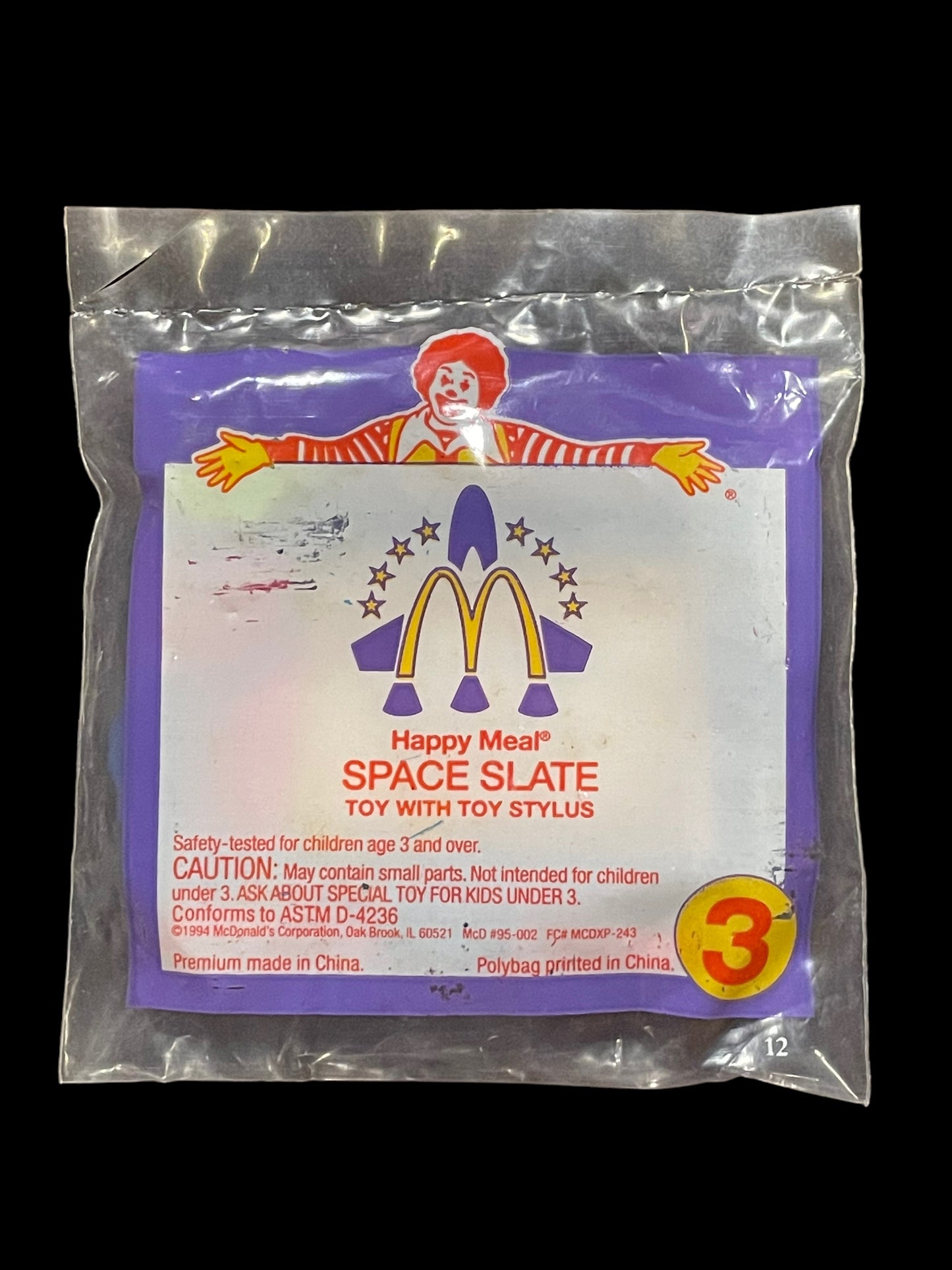 1994 Space Rescue Space Slate McDonald's Happy Meal Toy