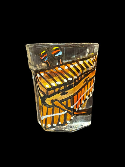 Hand Painted and Signed Xylophone Shot Glass