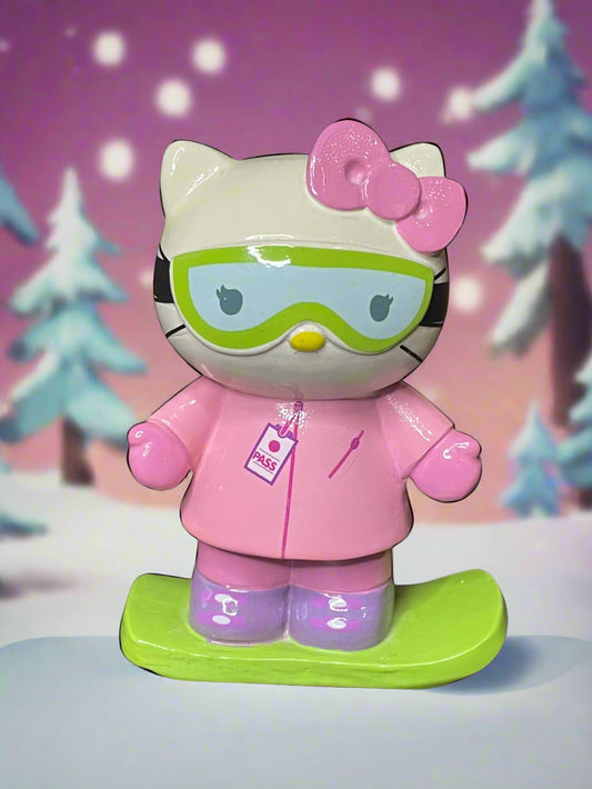 2013 Sanrio Hello Kitty Snowboarder Collectible Ceramic Piggy Bank