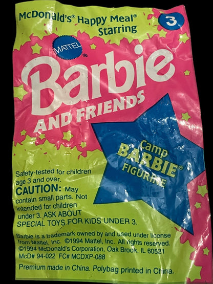 1994 Barbie Camp Barbie McDonald's Happy Meal Toy