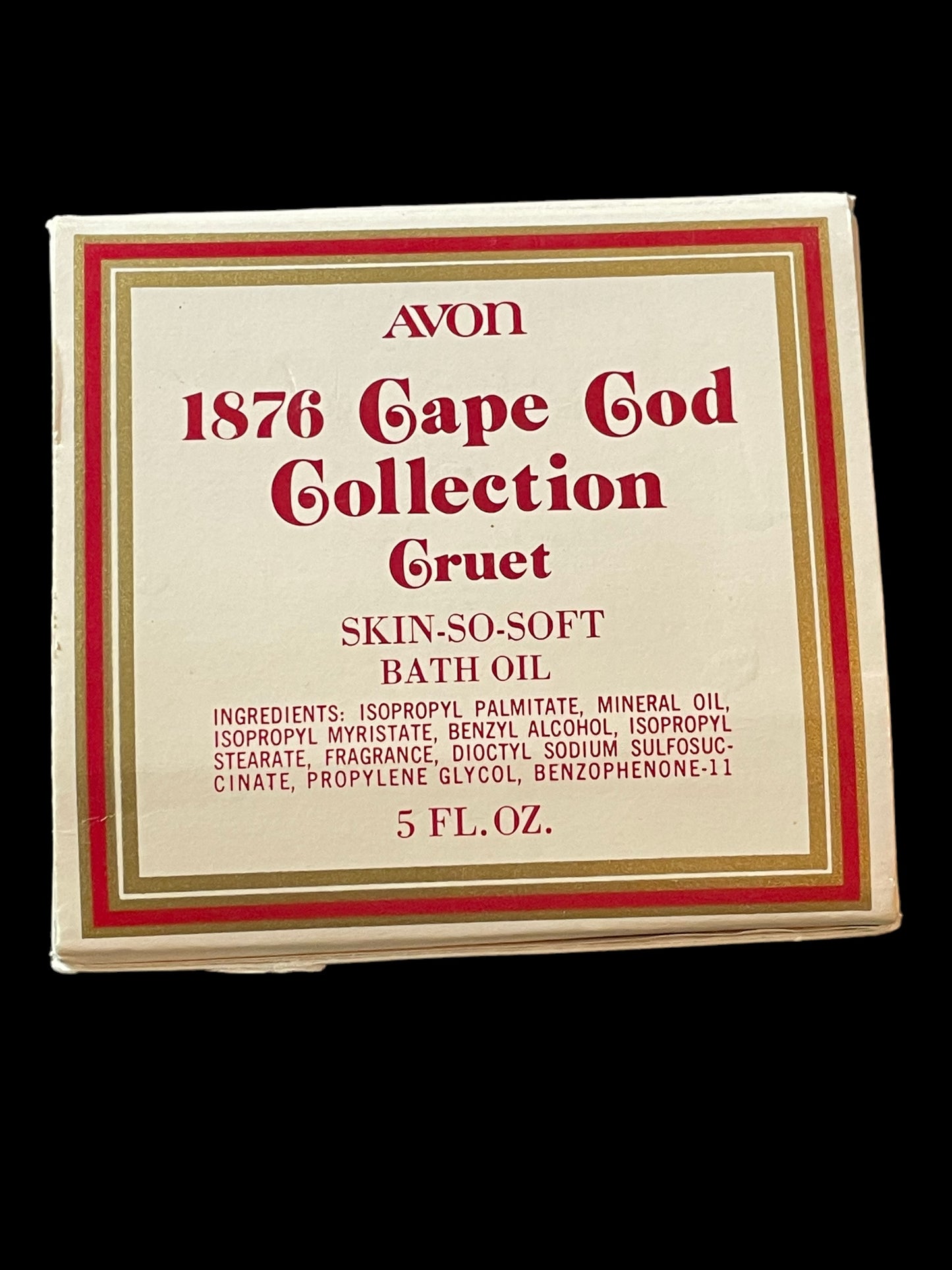 Avon 1876 Cape Cod Collection Cruet Skin-So-Soft Bath Oil 5oz Full