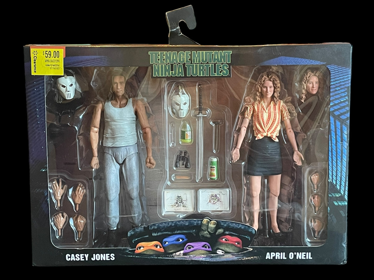 2021 NECA Nickelodeon Teenage Mutant Ninja Turtles Casey Jones & April O'Neil Action Figure New