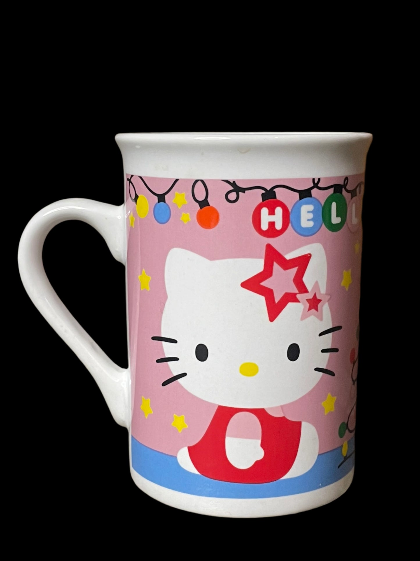 Pair of 2014 Sanrio Hello Kitty Christmas Party Collectible Ceramic Mugs