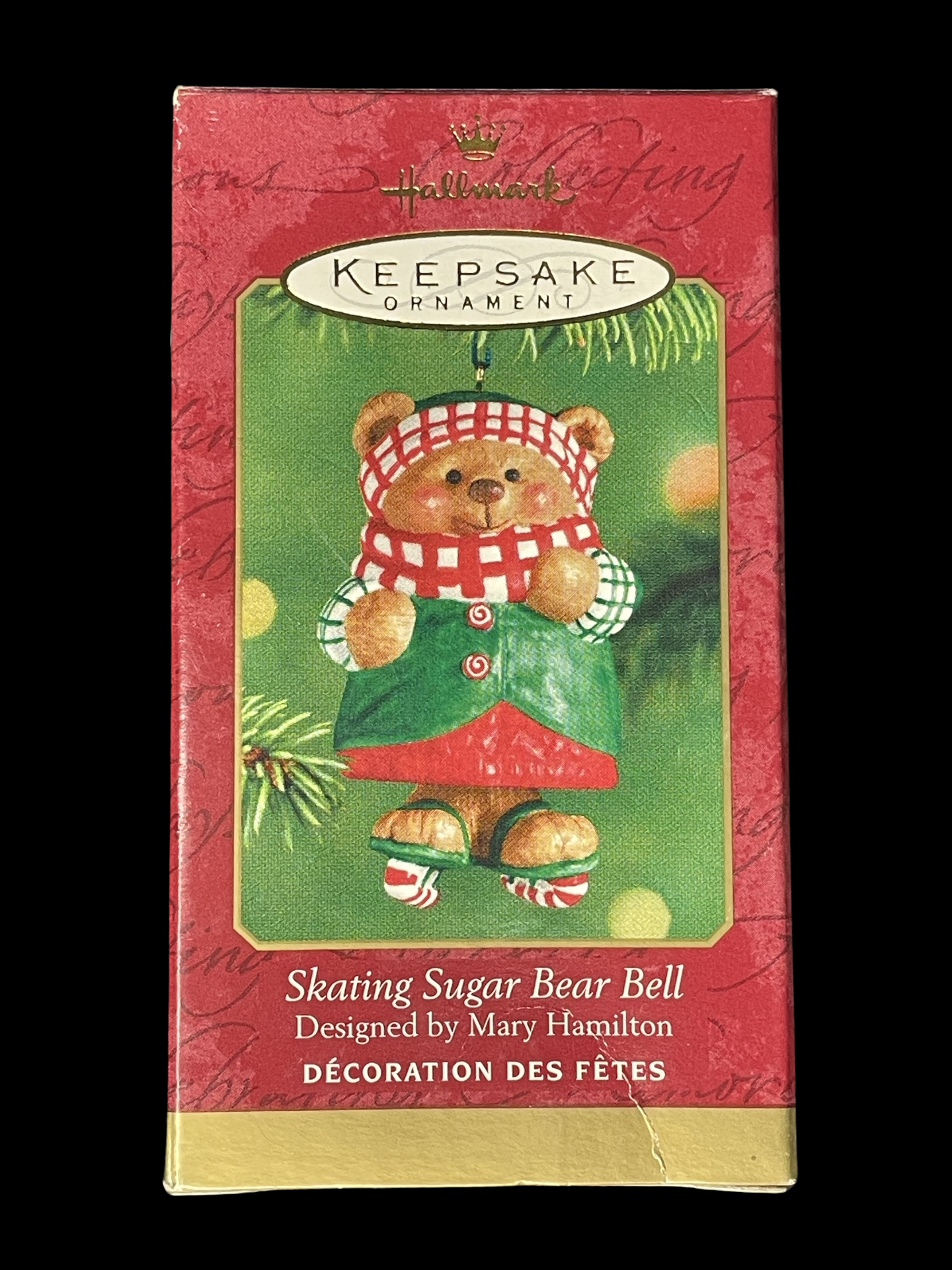 2001 Hallmark Keepsake Ornament Skating Sugar Bear Bell