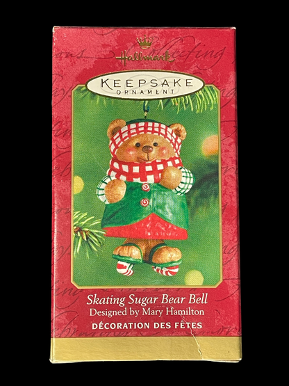 2001 Hallmark Keepsake Ornament Skating Sugar Bear Bell