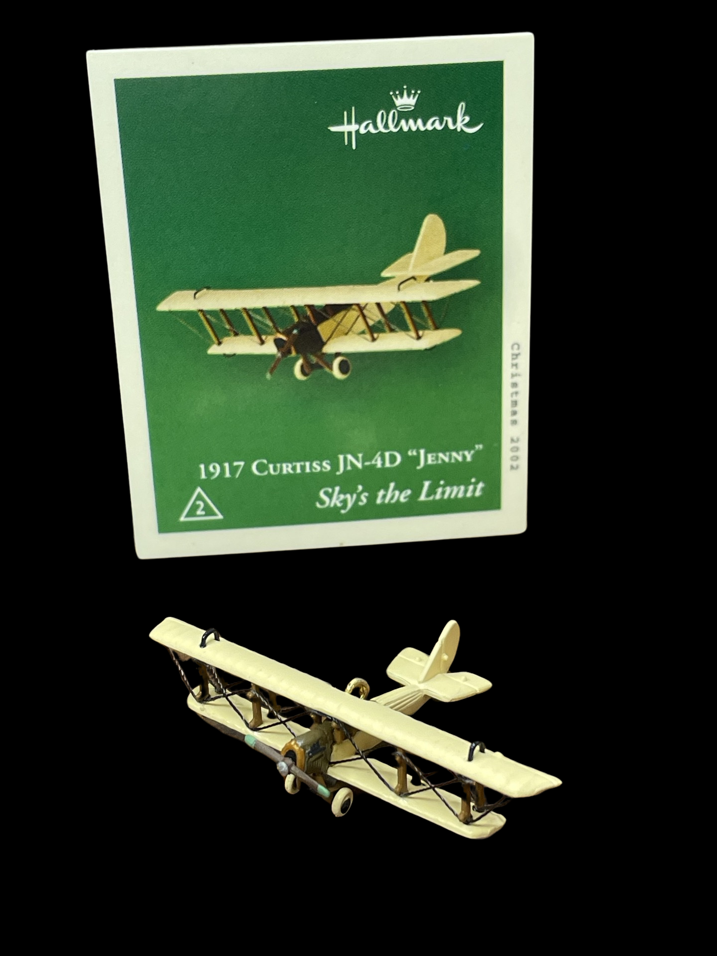 2002 Hallmark Keepsake Ornament 1917 Curtiss JN-4D Jenny, Sky's the Limit #2, Miniature