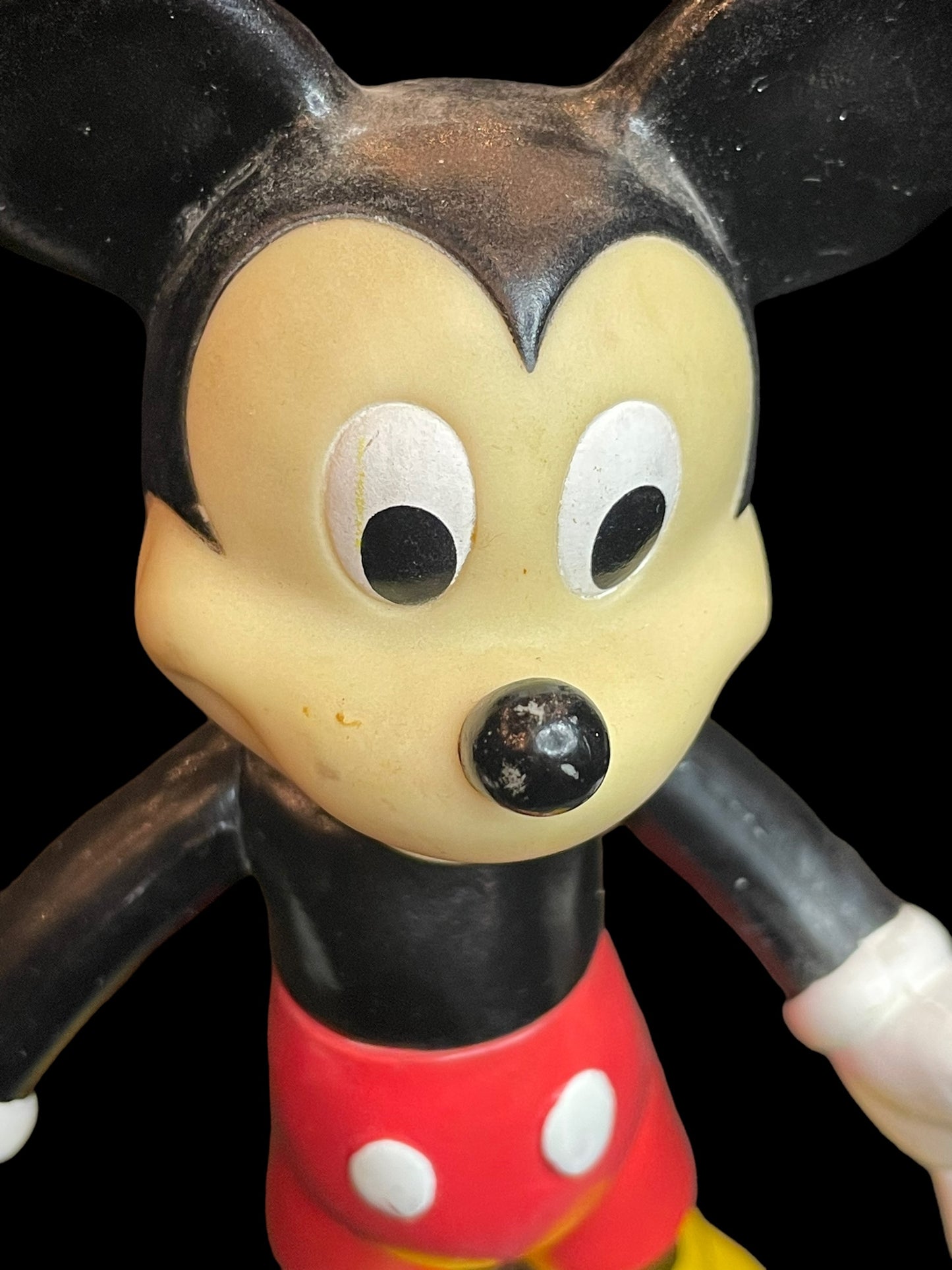 Vintage Disney Mickey Mouse Vinyl 6 1/2" Articulated Toy Figure Poseable