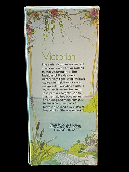 Avon Fashion Figurine Victorian Field Flowers Cologne 4oz Full