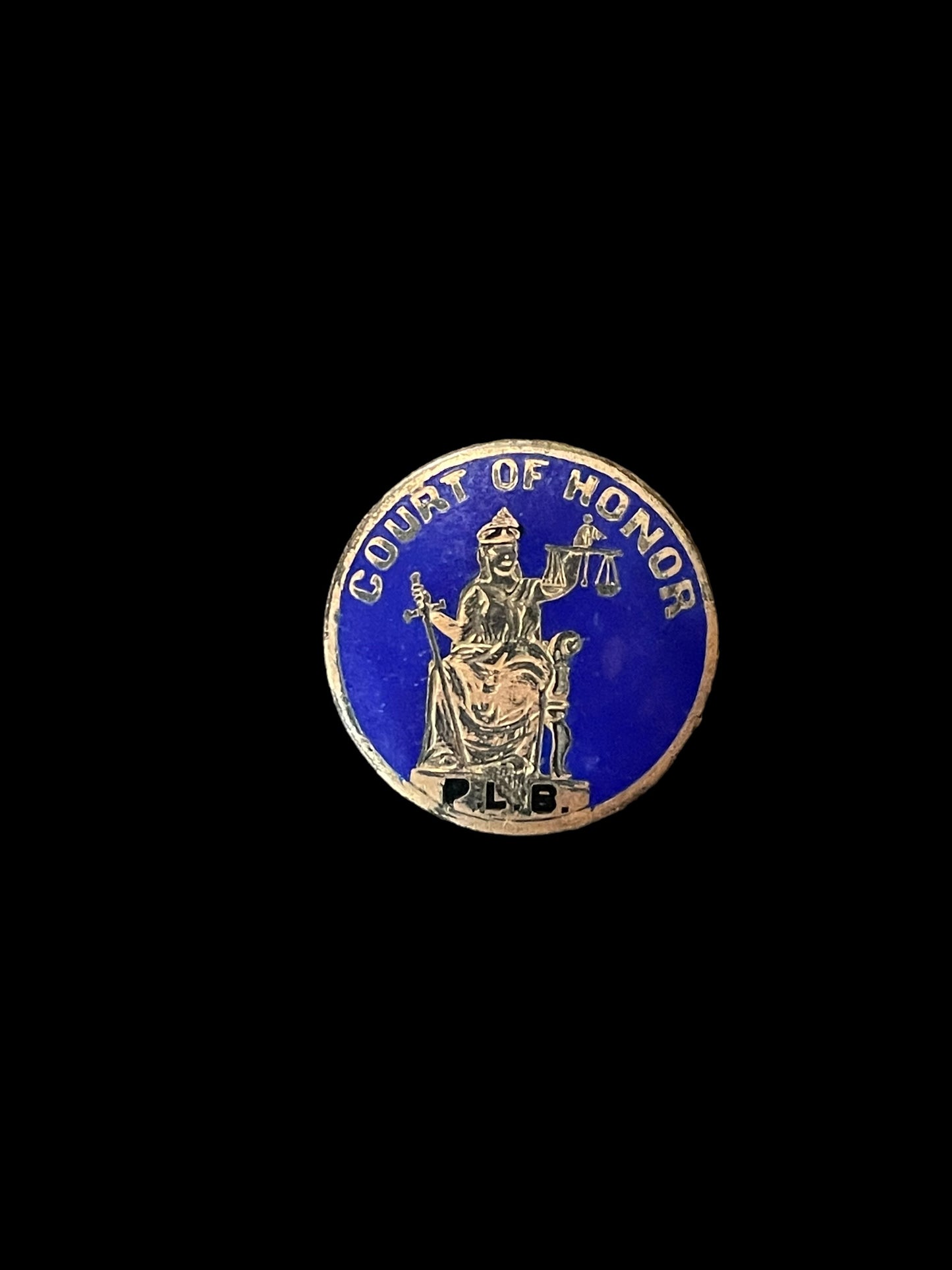 Vintage Court of Honor Blue and Gold Button