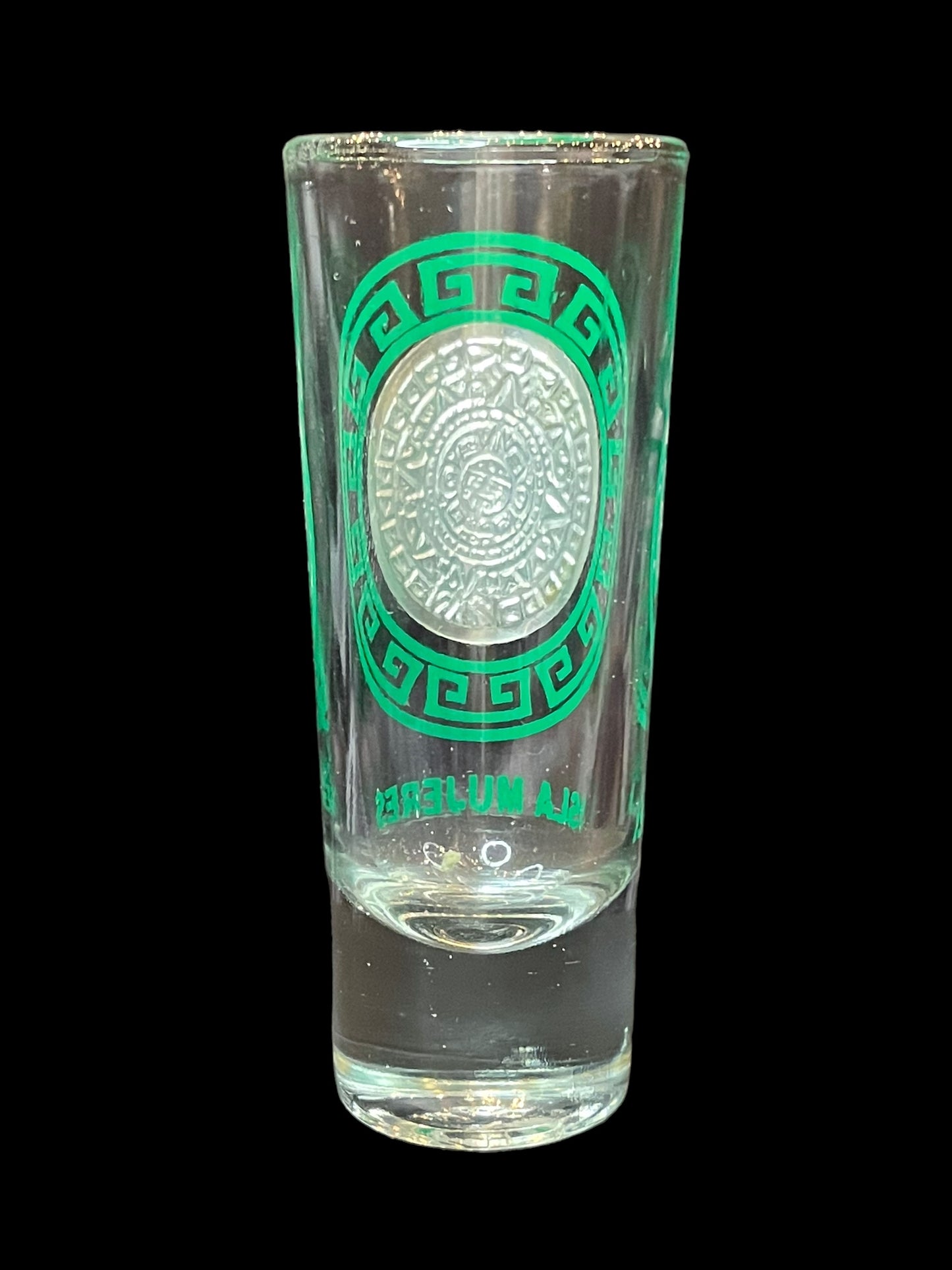 Isla Mujeres Silver Aztec Seal Tall Shot Glass