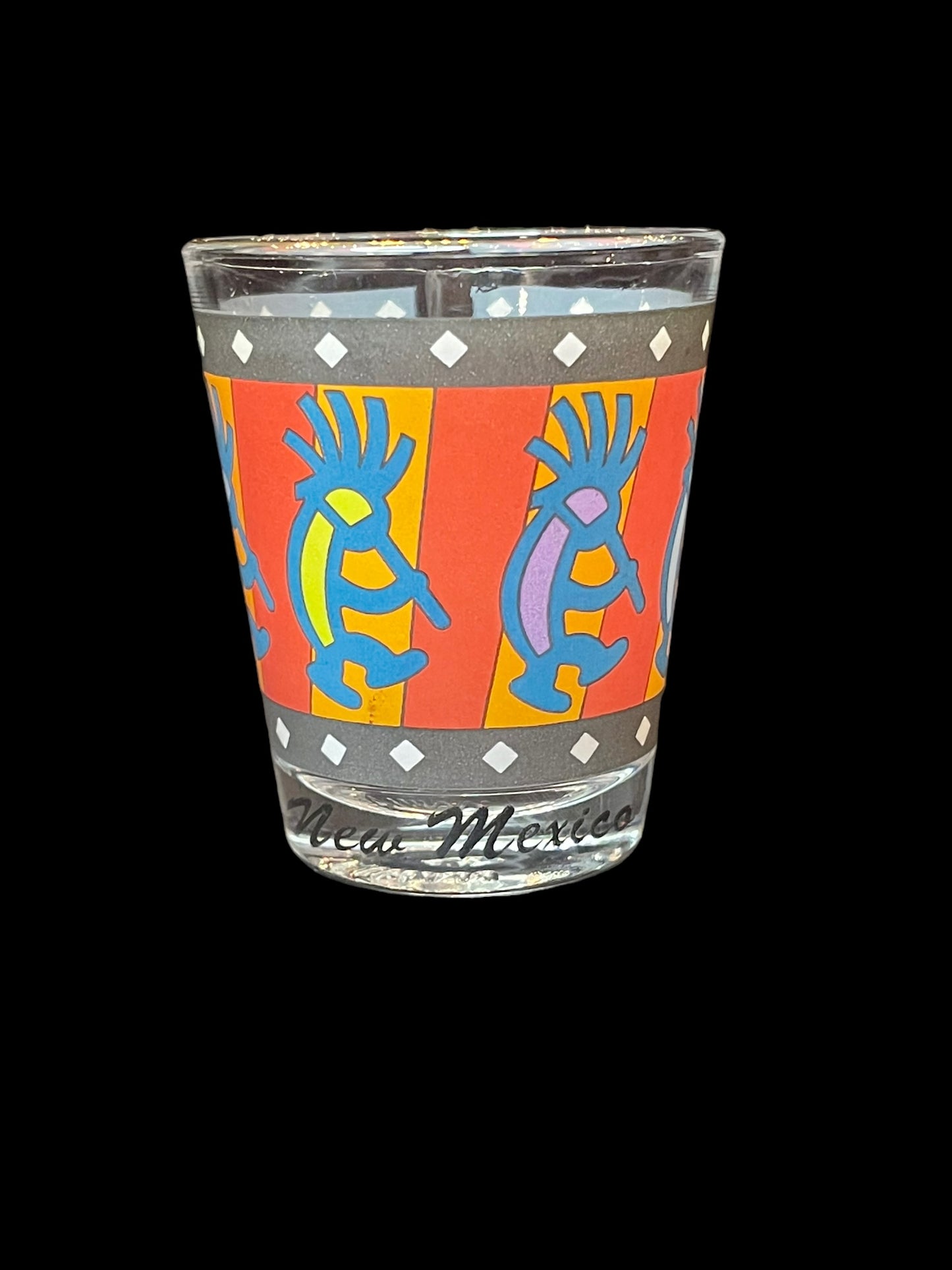 New Mexico Dancing Men Shot Glass