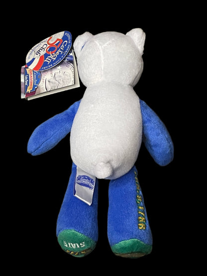 2000 Limited Treasures Connecticut State Quarter Coin Bean Bear Plush