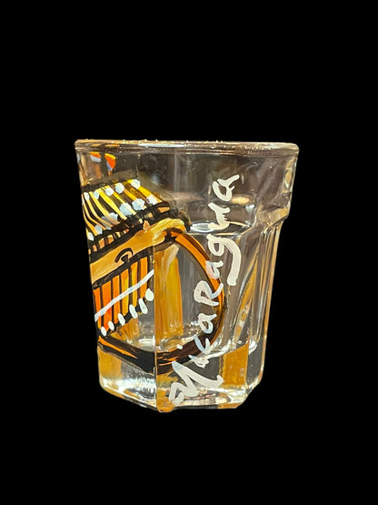 Hand Painted and Signed Xylophone Shot Glass