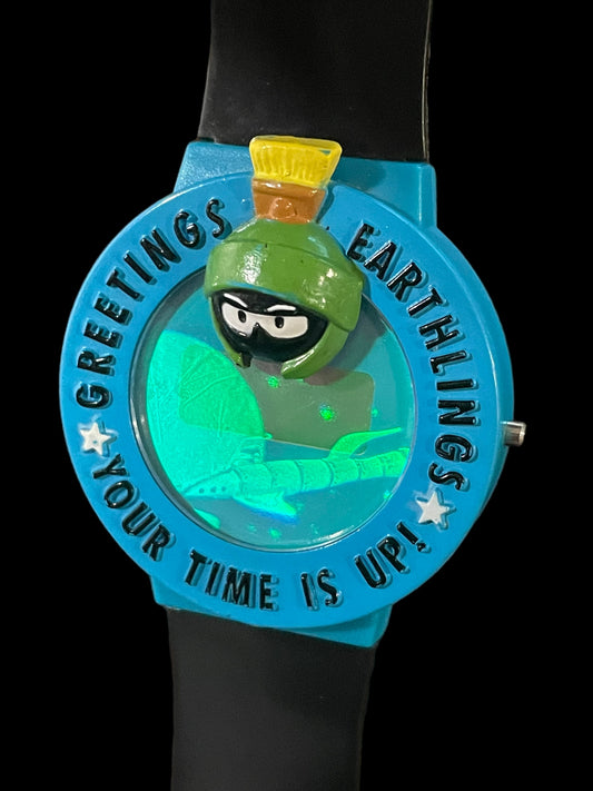 1993 Looney Tunes Marvin the Martian Greeting Earthlings 3D Watch