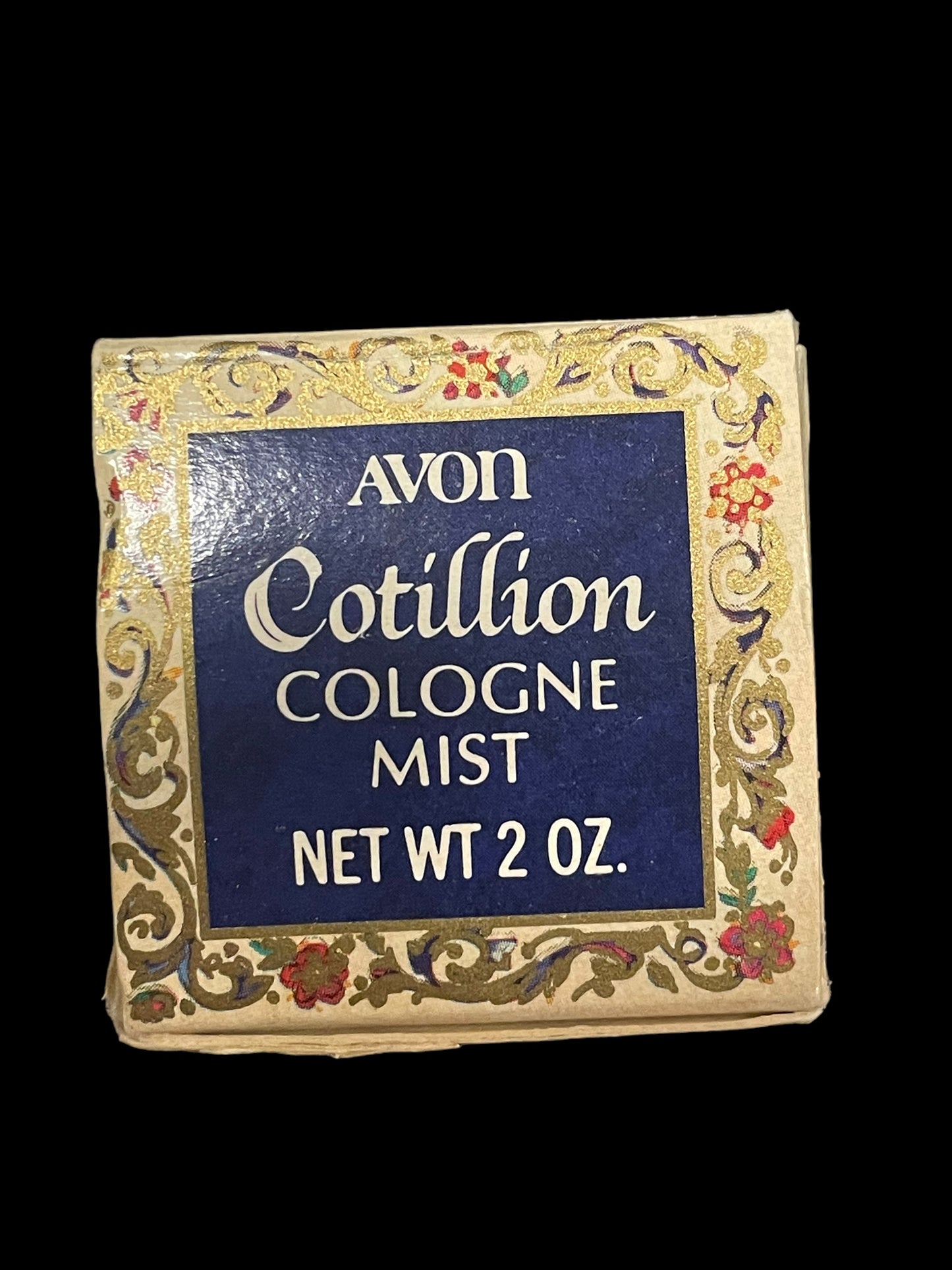 Avon Cotillion Cologne Mist 2oz Musical Note Pattern Box Empty Bottle