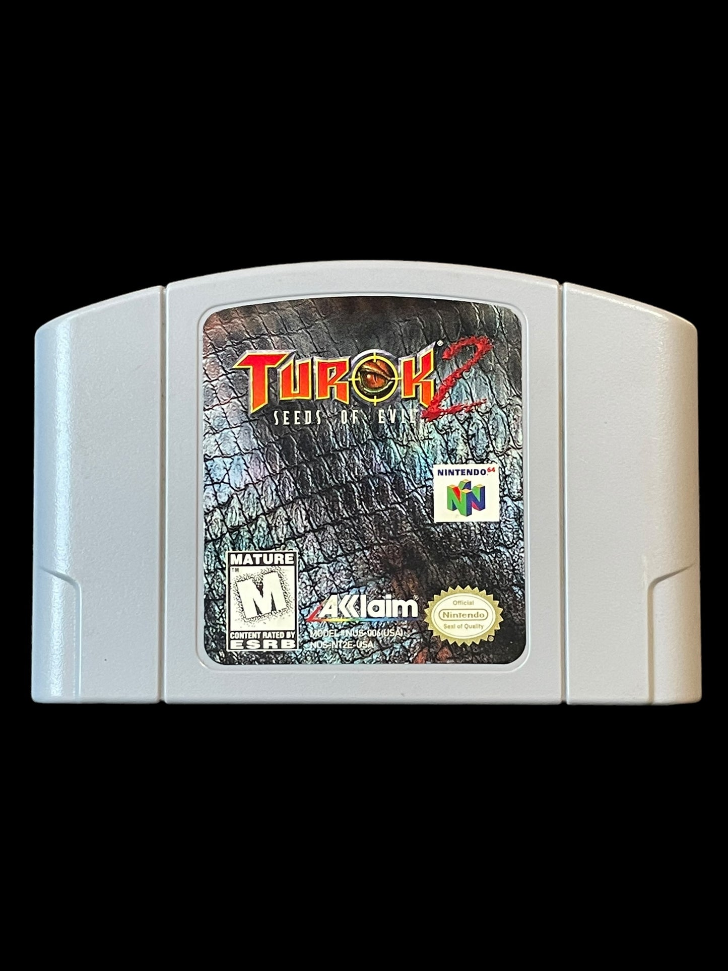 1998 Turok 2 Seeds of Evil N64 Nintendo 64 Cartridge Tested