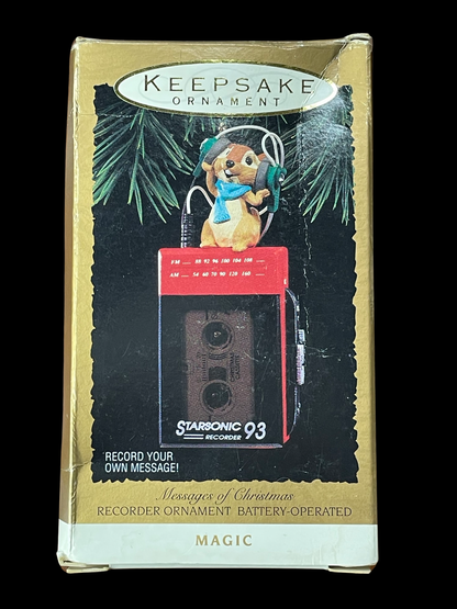 1993 Hallmark Keepsake Ornament Messages of Christmas Voice Recorder