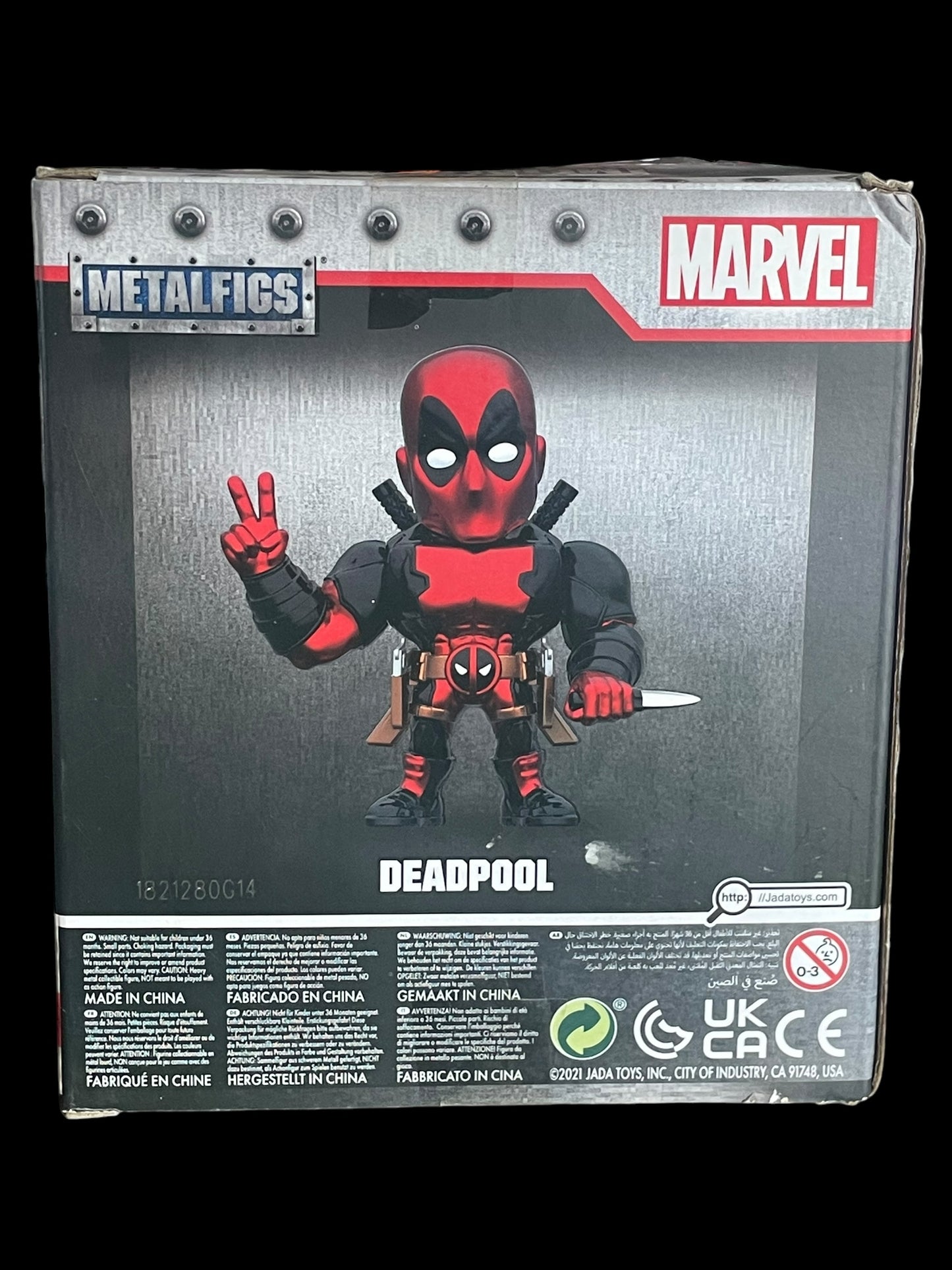 2021 Jada Toys Die-Cast Metals Marvel Deadpool 4" Inch Metal Action Figure