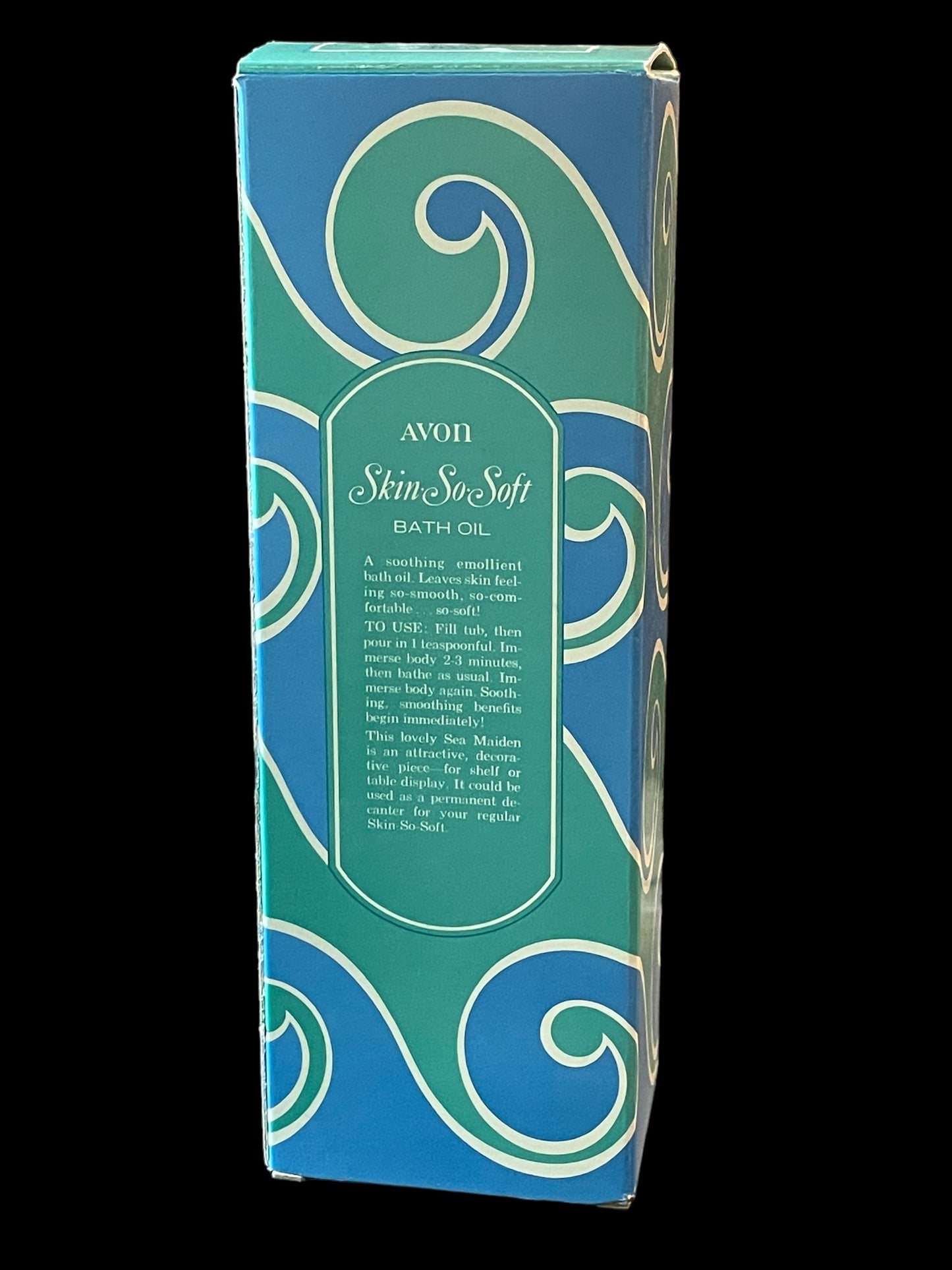 Avon Sea Maiden Skin-So-Soft Bath Oil Decanter 6oz Empty