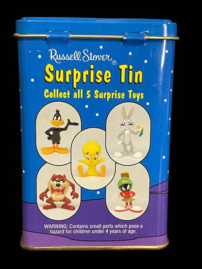 1998 Russell Stover Looney Tunes Marvin The Martian Collectible Tin and Toy Figure