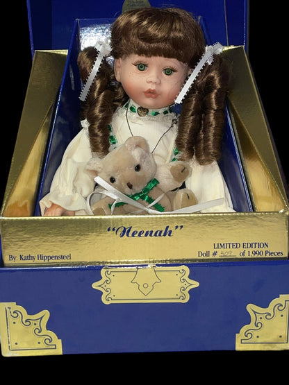 1989 Royal Vienna Collection Doll Neenan Signed Kathy Hippensteel with Original Box and COA