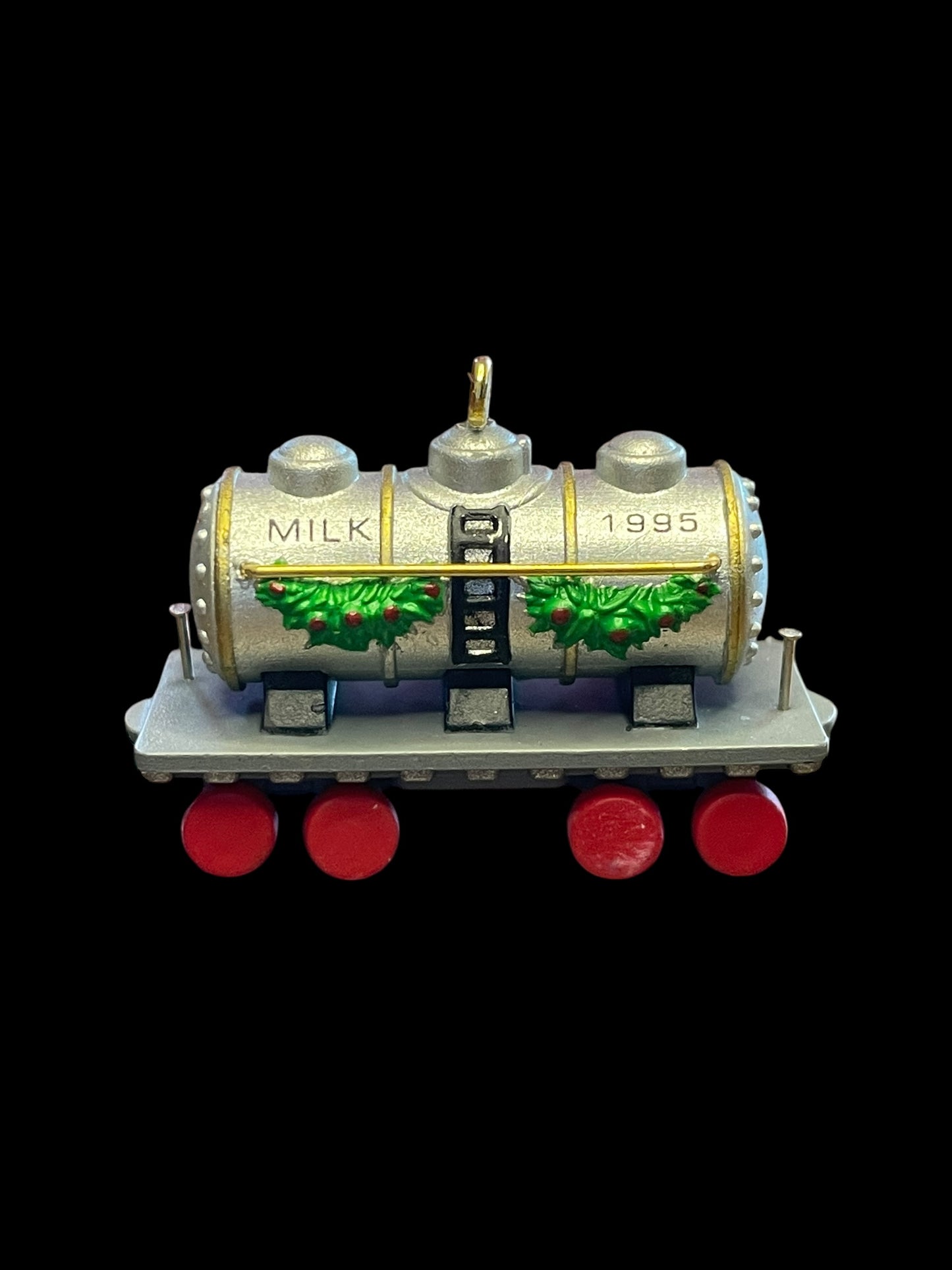 1995 Hallmark Keepsake Ornament Milk Tank Car Noel R.R. #7 Miniature