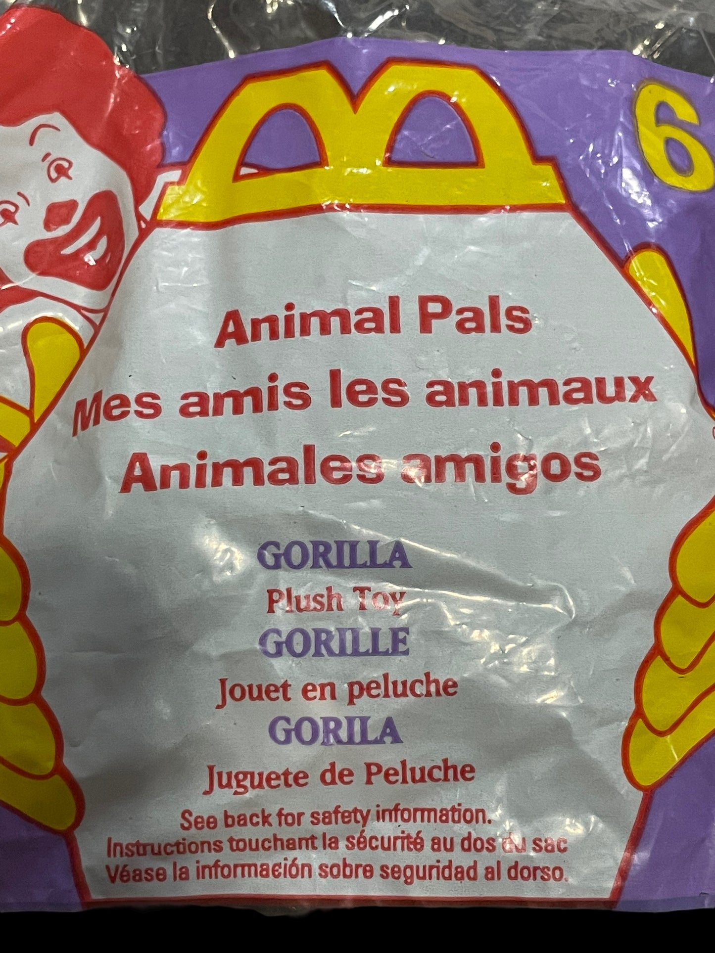 1997 Animal Pals Gorilla McDonald's Happy Meal Toy