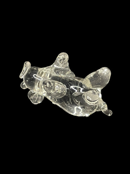 Vintage Mini Glass Crystal Pig Figurine