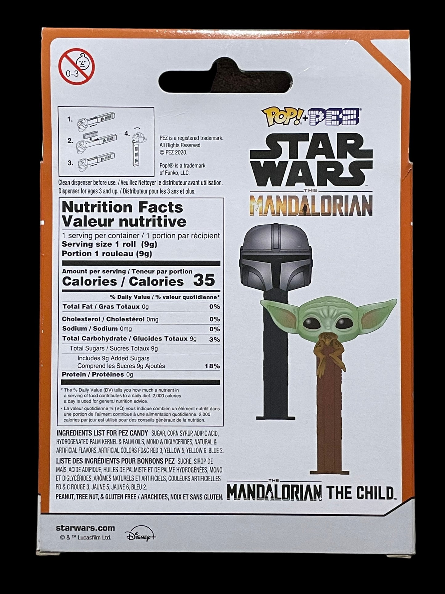 2020 Funko Pop and Pez Star Wars The Mandalorian and The Child Limited Edition