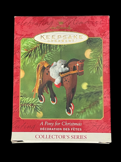 2001 Hallmark Keepsake Ornament A Pony for Christmas #4