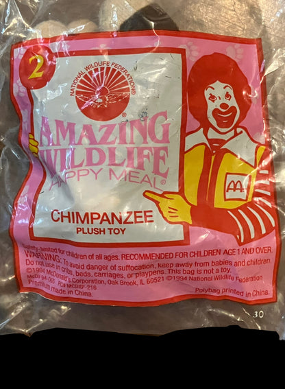 1994 Amazing Wildlife Chimpanzee McDonald's Happy Meal Toy