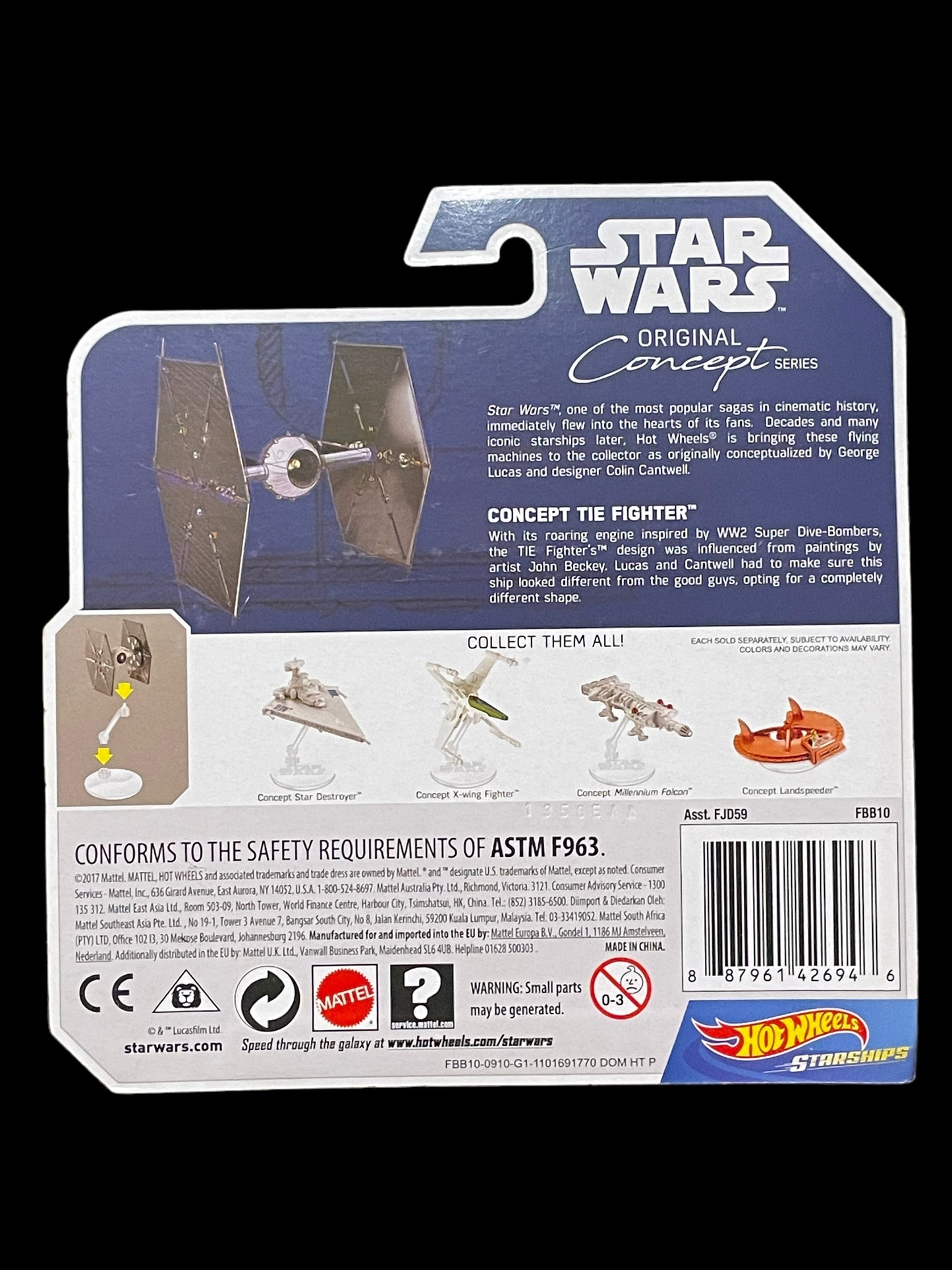 2017 Hot Wheels Star Wars Original Concept Series Concept Tie Fighter 2 of 5