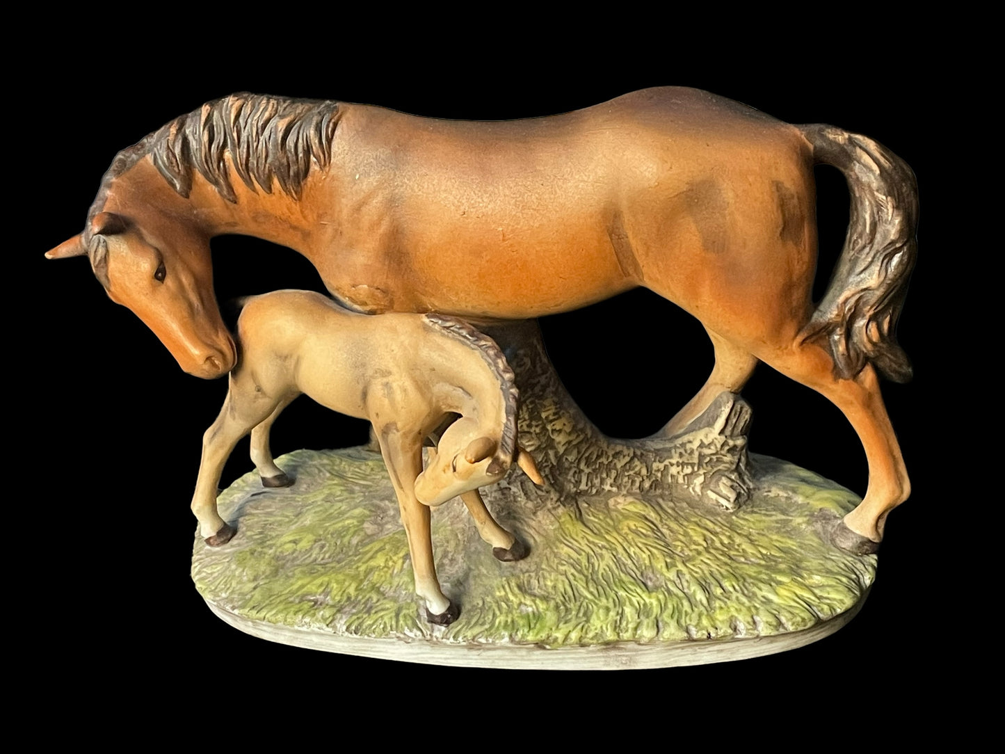 1981 Masterpiece Homco Mare and Foal Ceramic Figurine