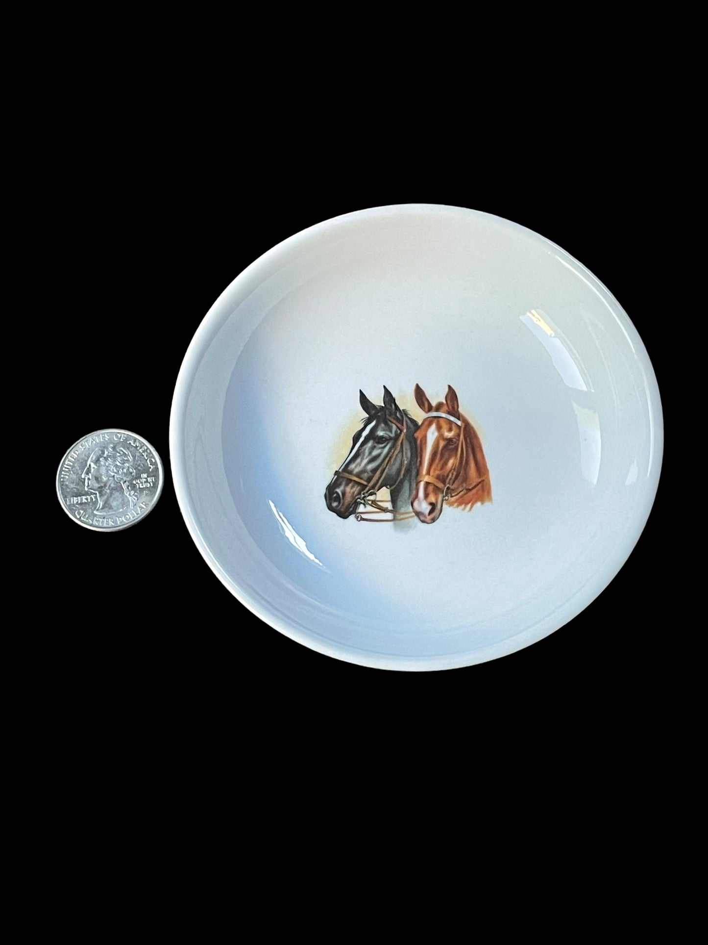 Vintage Small Horse Heads Trinket Dish