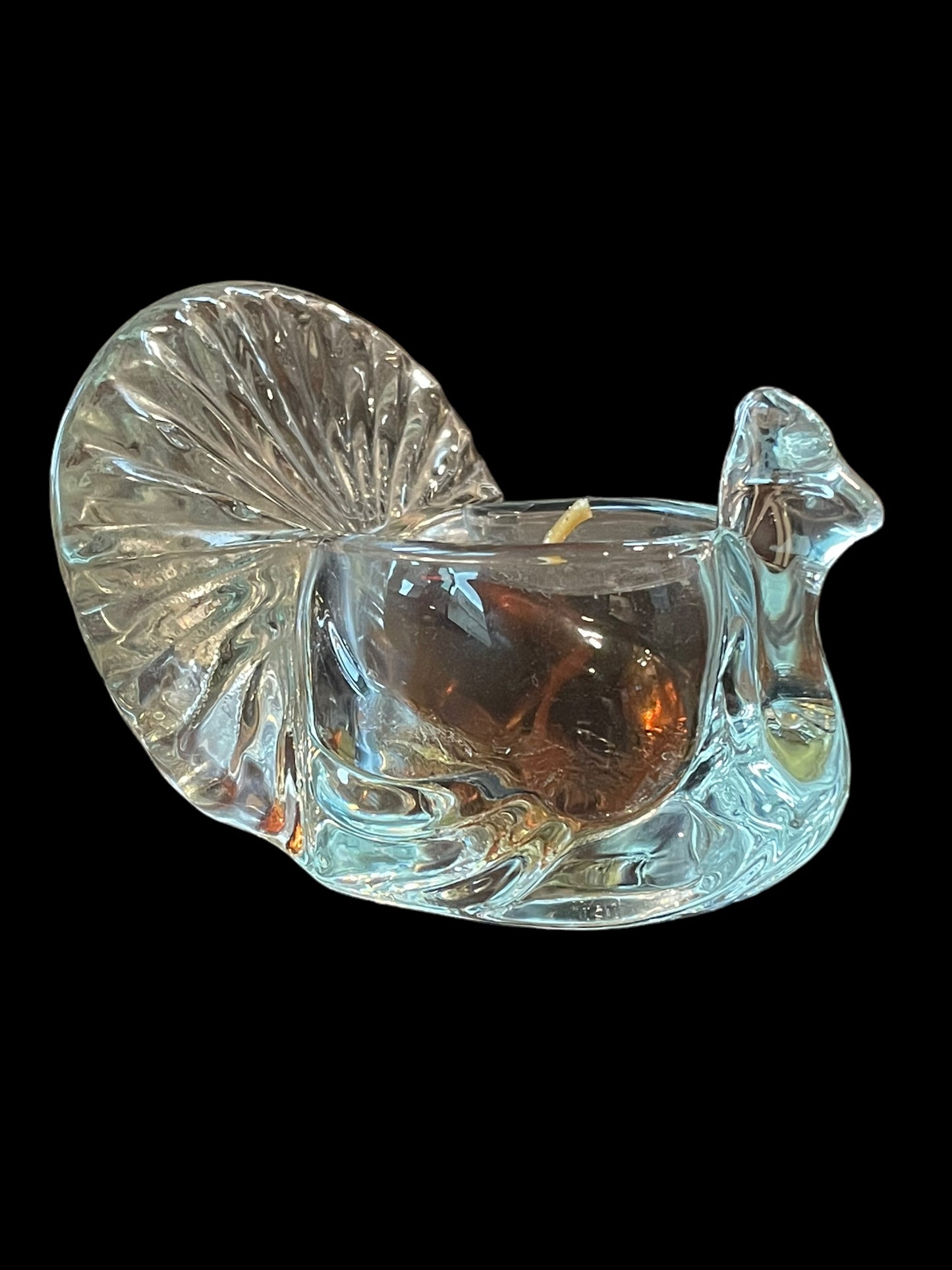 Avon Glass Turkey Candle Holder