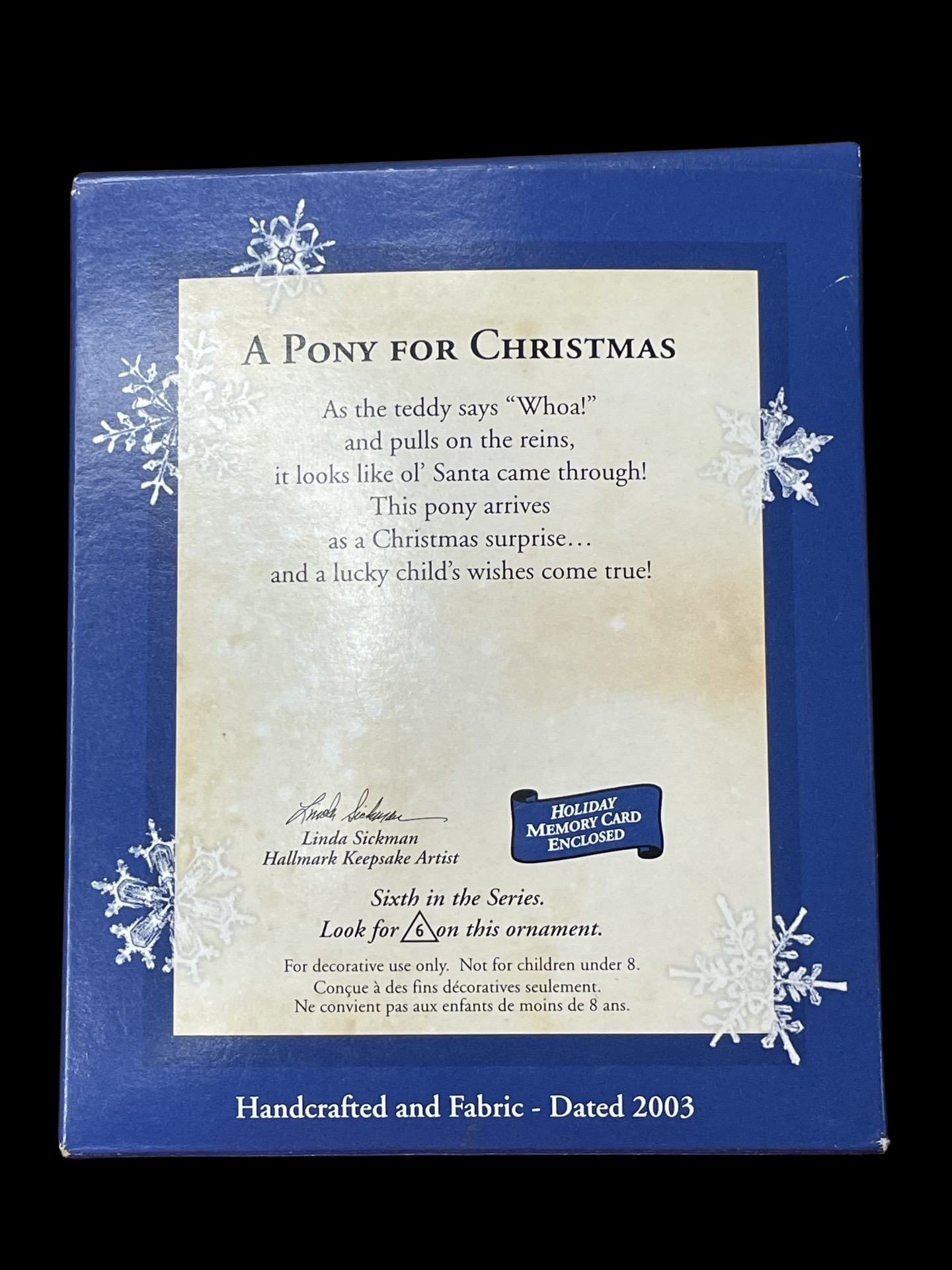 2003 Hallmark Keepsake Ornament A Pony for Christmas #6