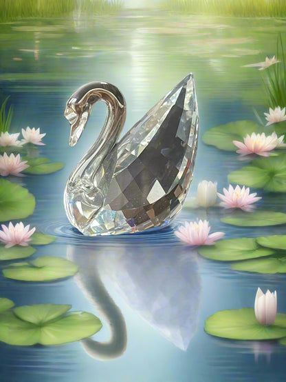 1996 Swarovski Crystal Figurine Swan