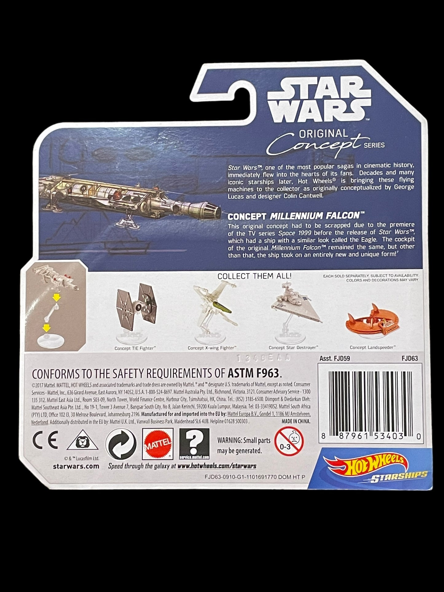 2017 Hot Wheels Star Wars Original Concept Series Concept Millennium Falcon 1 of 5