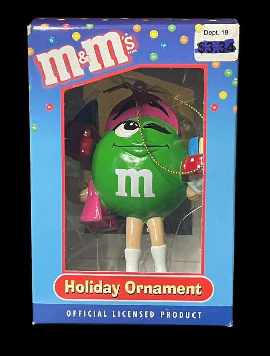 Kurt Adler Green M&M Christmas Holiday Ornament