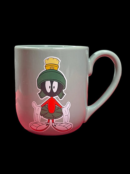 1996 Warner Bros Looney Tunes Marvin The Martian Green Ceramic Mug