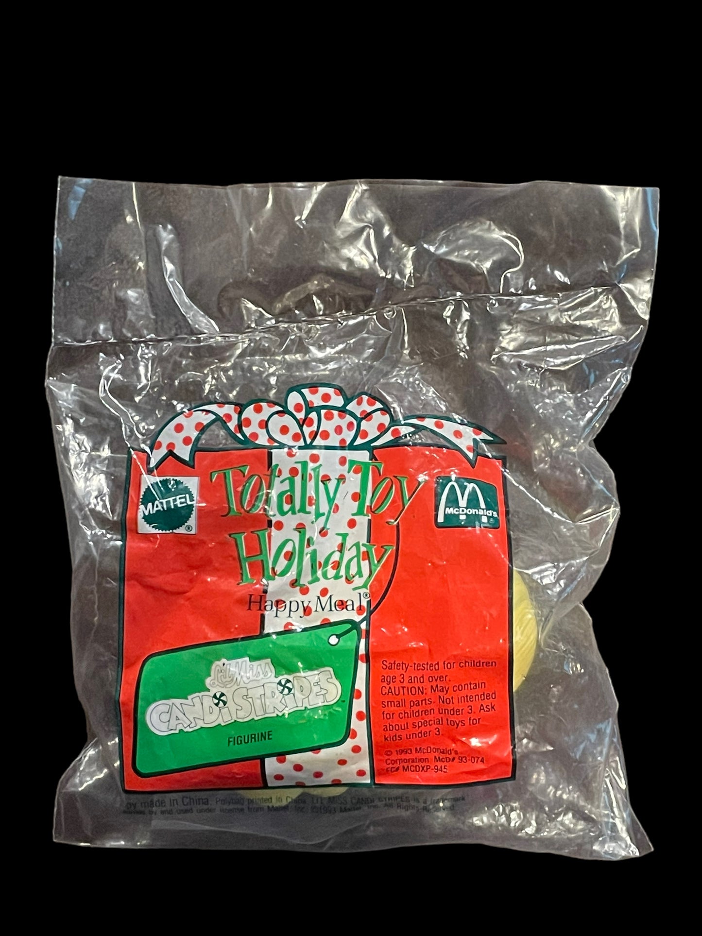 1993 Totally Toy Holiday Lil Miss Candy Stripe McDonald's Happy Meal Toy