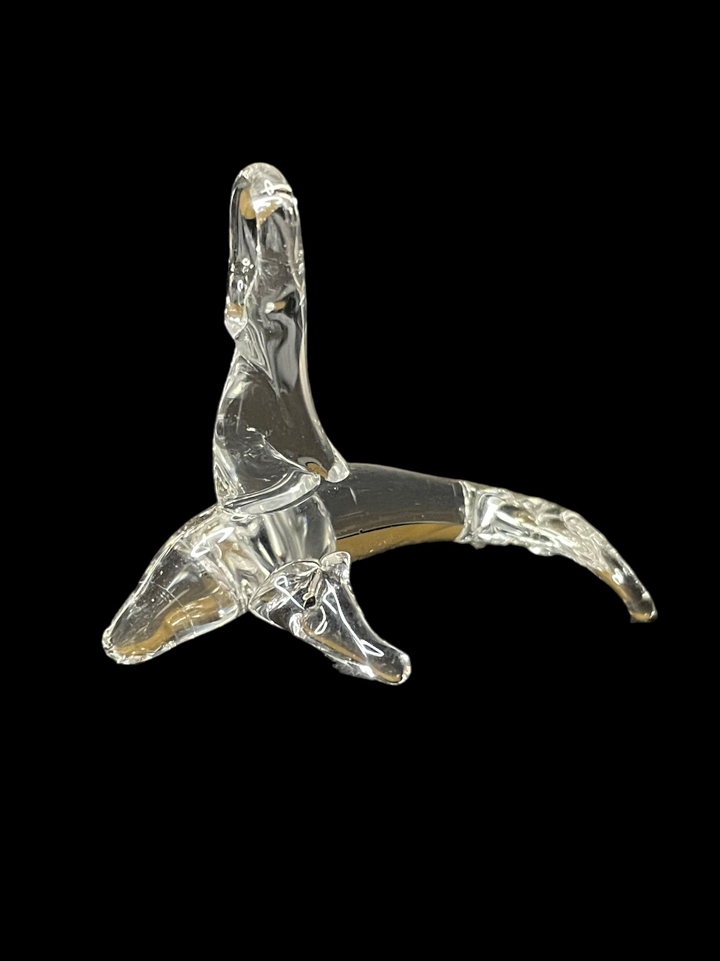 Vintage Mini Glass Crystal Dolphin Figurine Pendant