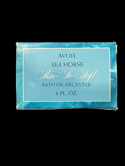 Avon Sea Horse Skin-So-Soft Bath Oil Decanter 6oz Empty