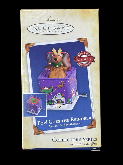 2005 Hallmark Keepsake Ornament Pop! Goes the Reindeer, Jack-in-the-Box Memories #3