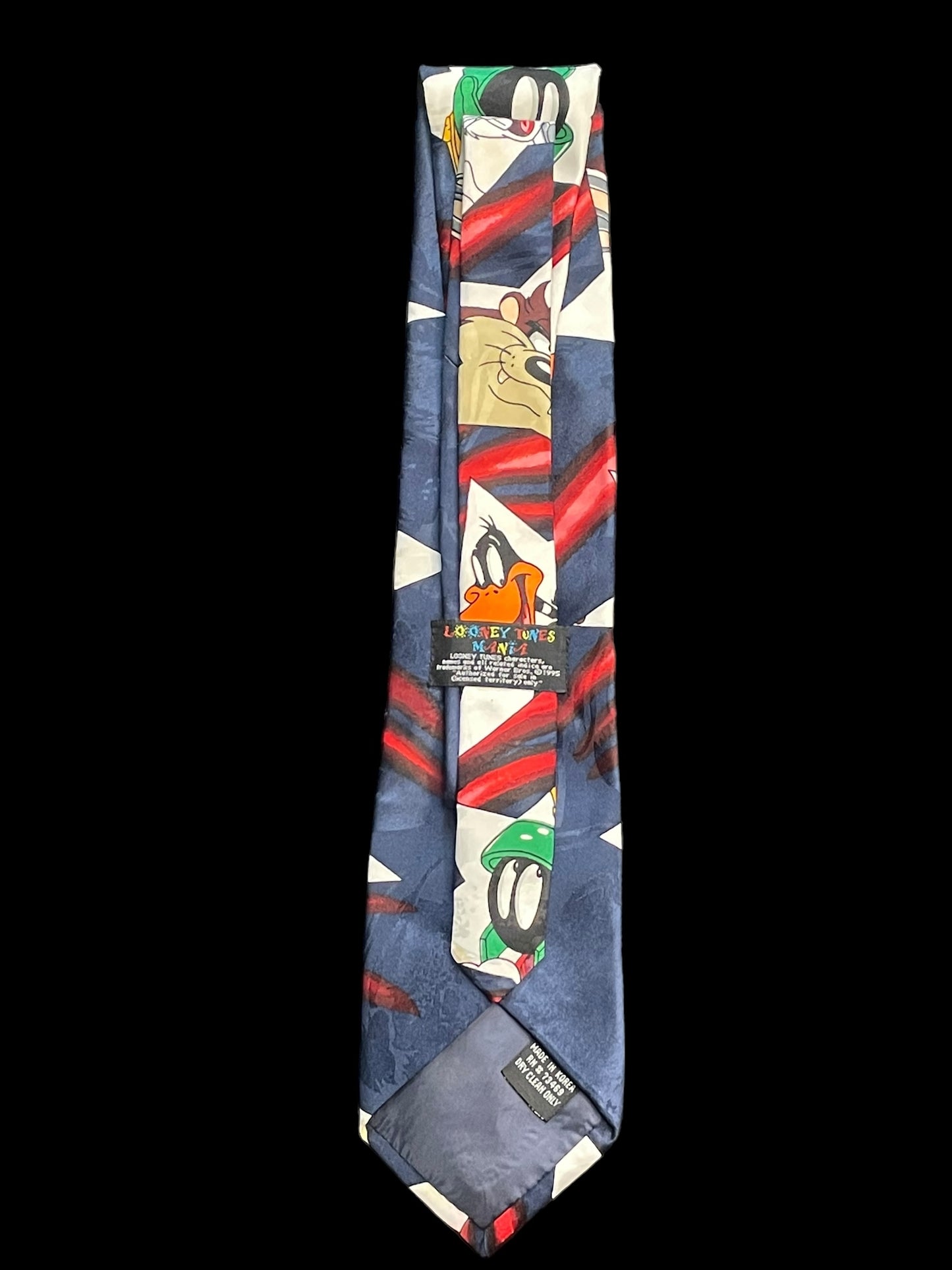 1995 Warner Bros Looney Tunes Mania Tie Bugs Bunny, Taz, Daffy Duck, Marvin