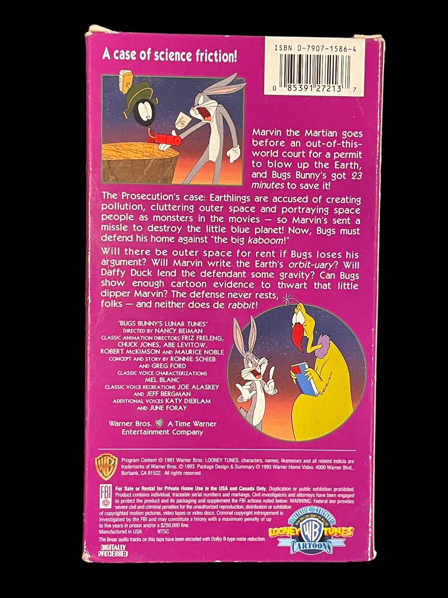 1993 VHS Bugs Bunny's Lunar Tunes Looney Tunes Marvin The Martian