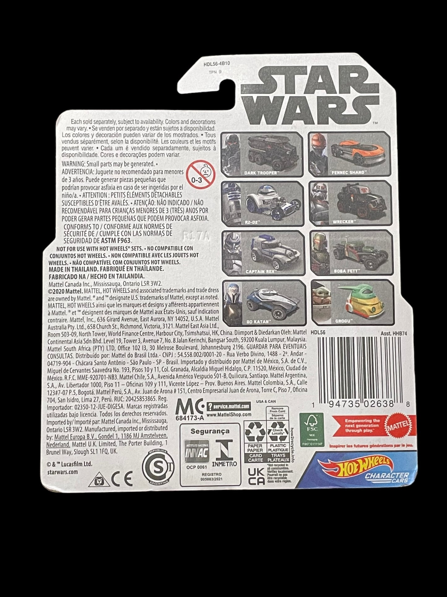 2020 Hot Wheels Star Wars Character Cars Fennec Shand