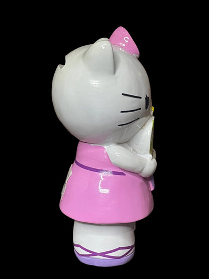 2013 Sanrio Hello Kitty Lollipop Cute Collectible Ceramic Piggy Bank