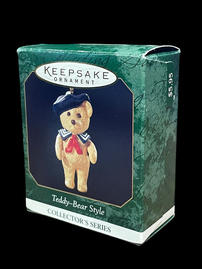 1999 Hallmark Keepsake Ornament Teddy-Bear Style #3 Mini